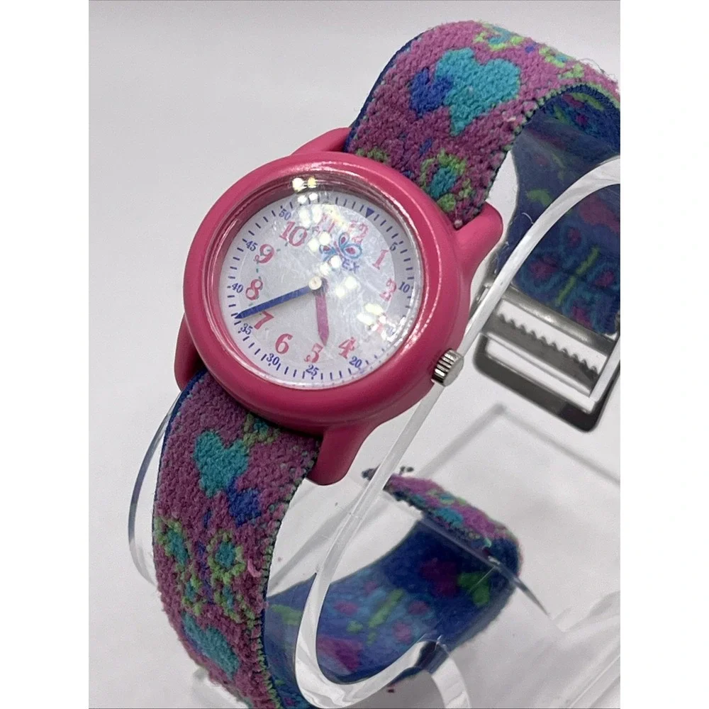 Timex Time Machines Kids‎ Watch Elastic Band Pink Case T89001- New Battery - Picture 3 of 6